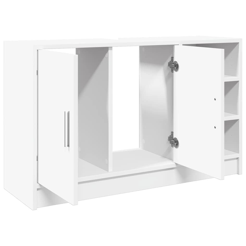 underskab til håndvask 90x29x55 cm konstrueret træ hvid