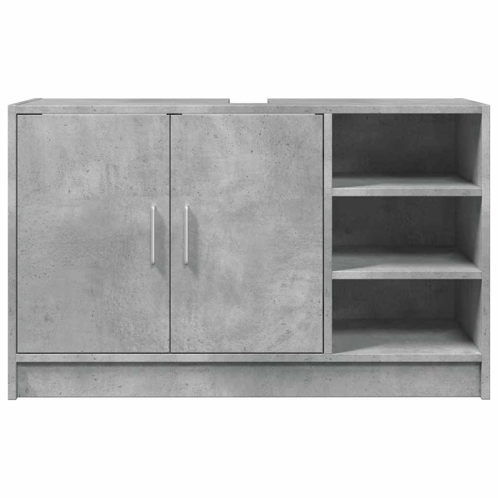 underskab til håndvask 90x29x55 cm konstrueret træ betongrå