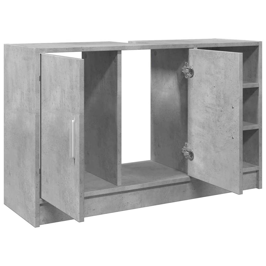 underskab til håndvask 90x29x55 cm konstrueret træ betongrå