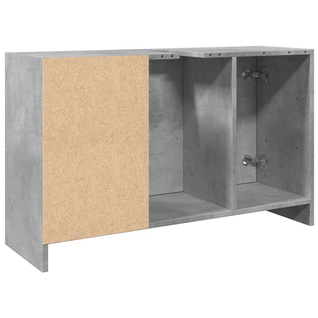 underskab til håndvask 90x29x55 cm konstrueret træ betongrå