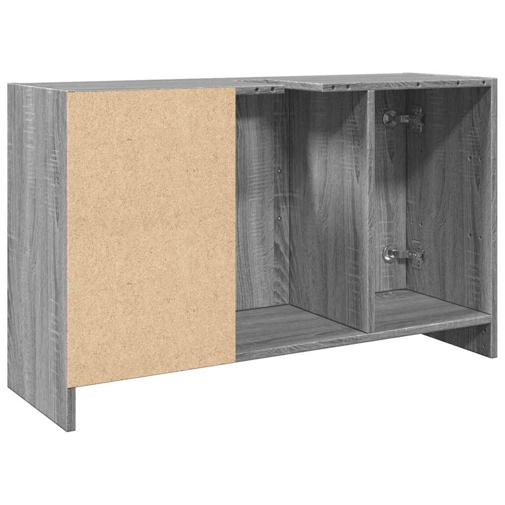 skab til håndvask 90x29x55 cm konstrueret træ grå sonoma-eg