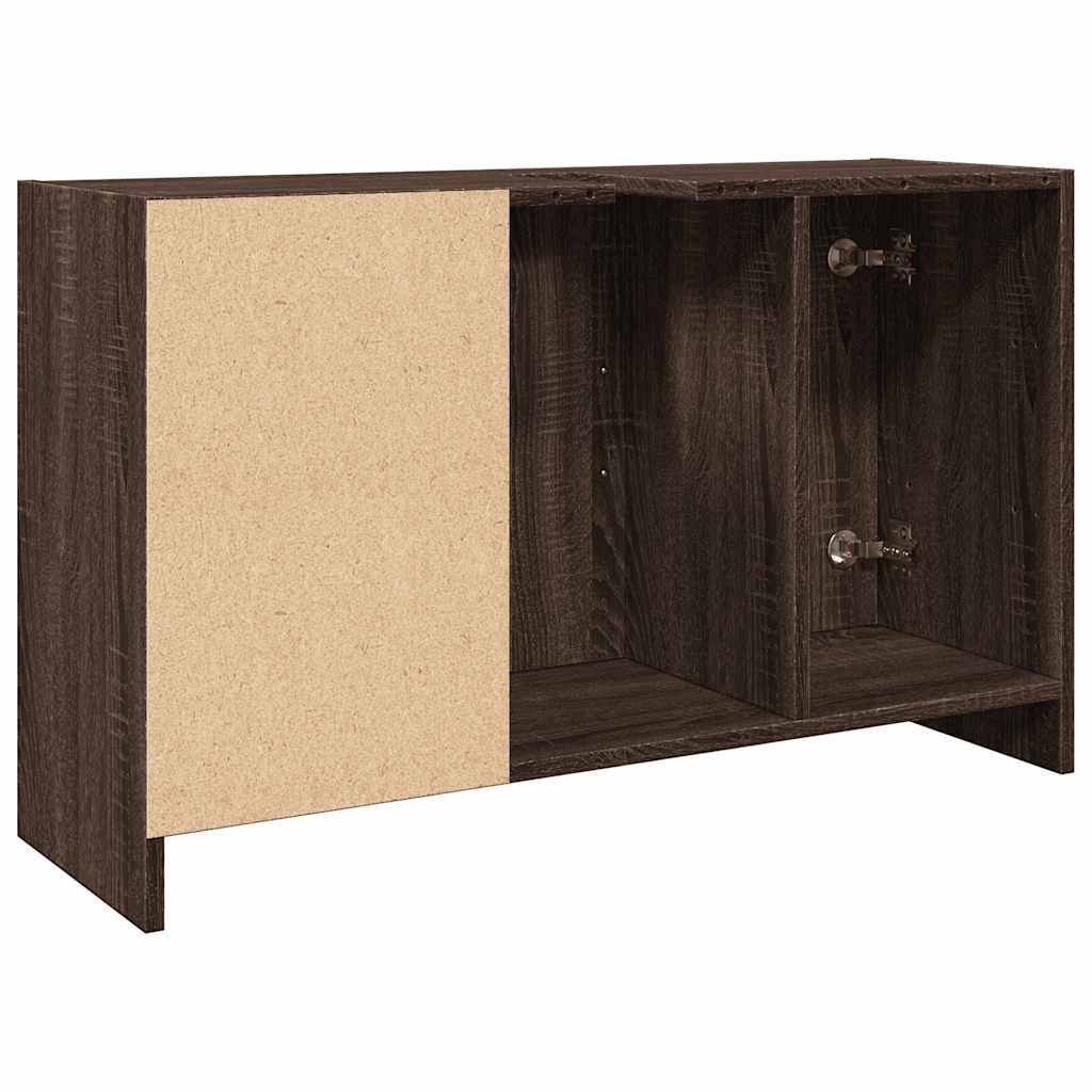 underskab til håndvask 90x29x55 cm konstrueret træ brunt eg