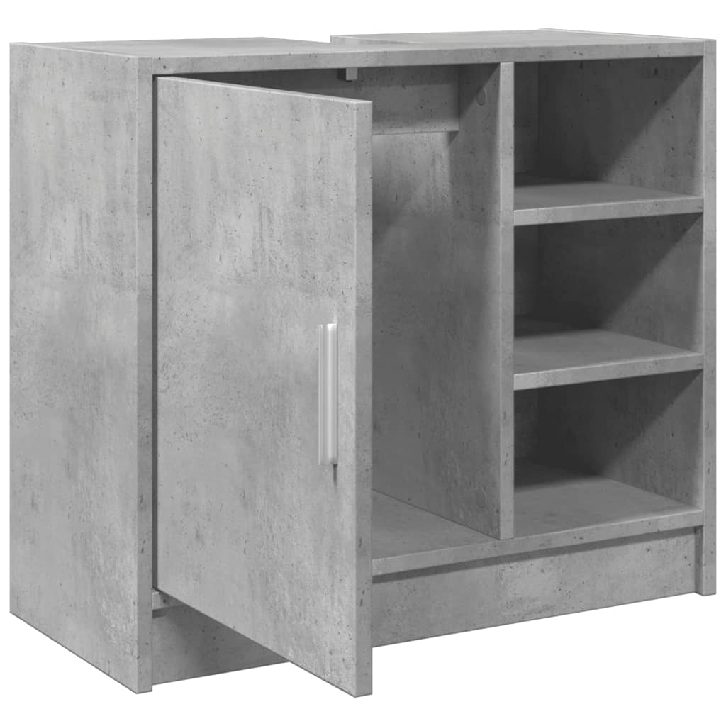 underskab til håndvask 63x29x55 cm konstrueret træ betongrå