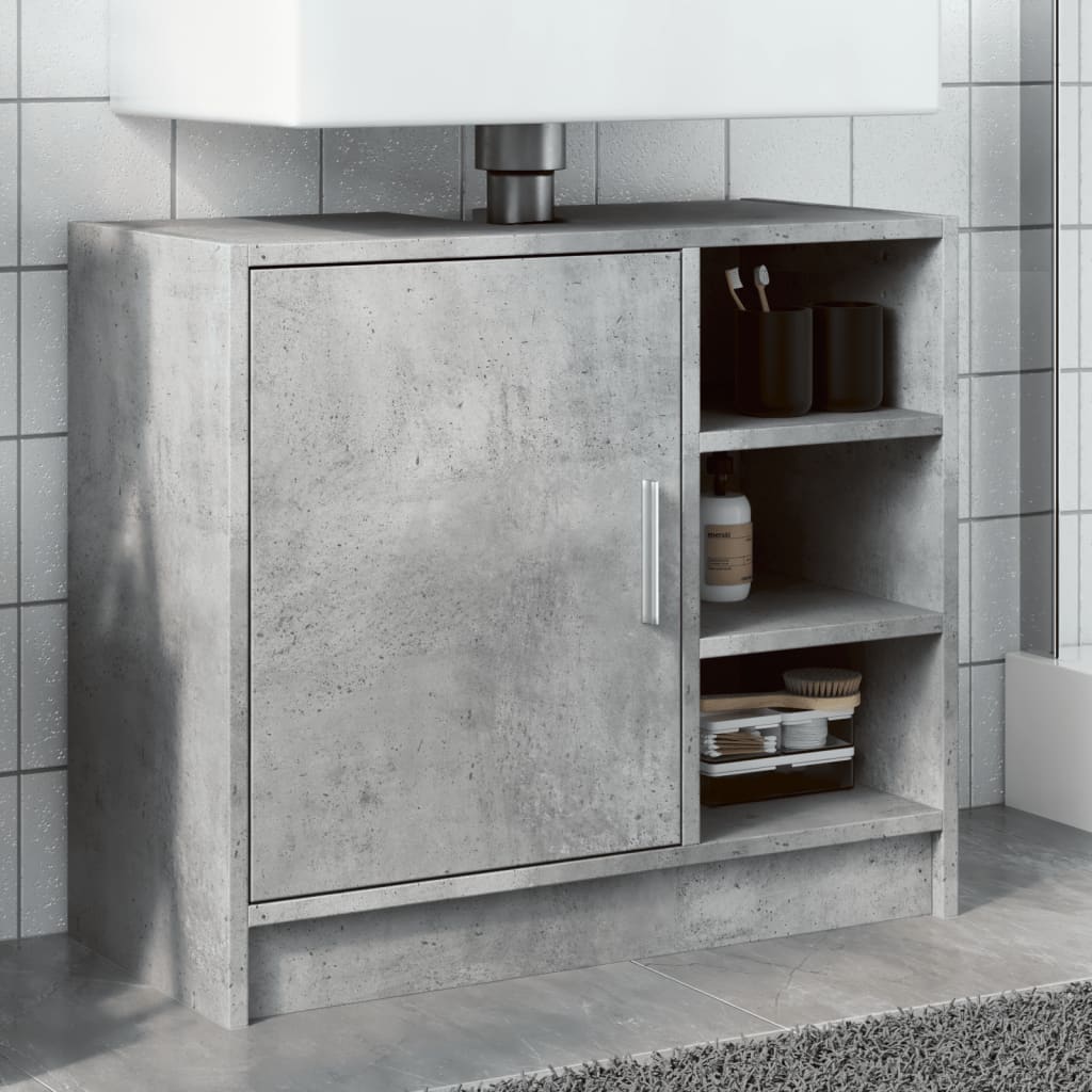 underskab til håndvask 63x29x55 cm konstrueret træ betongrå