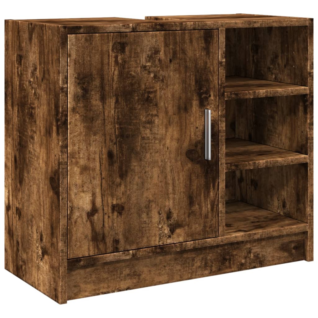 underskab til håndvask 63x29x55 cm konstrueret træ røget eg