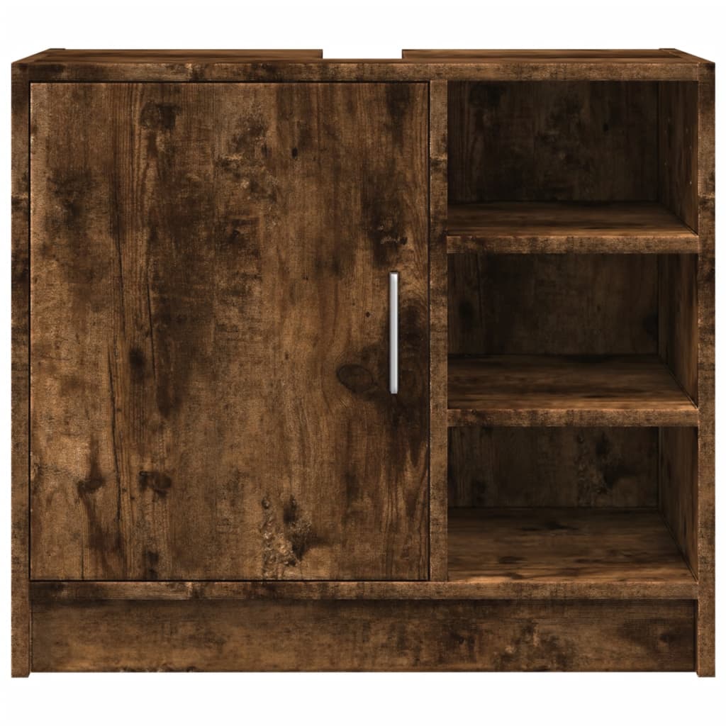 underskab til håndvask 63x29x55 cm konstrueret træ røget eg