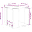 sofabord 32x32x30 cm konstrueret træ hvid