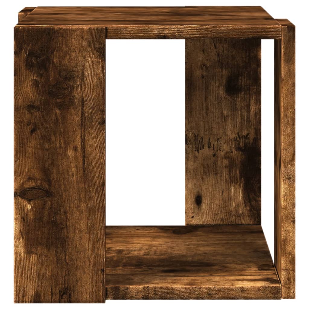 sofabord 32x32x30 cm konstrueret træ røget egetræsfarve