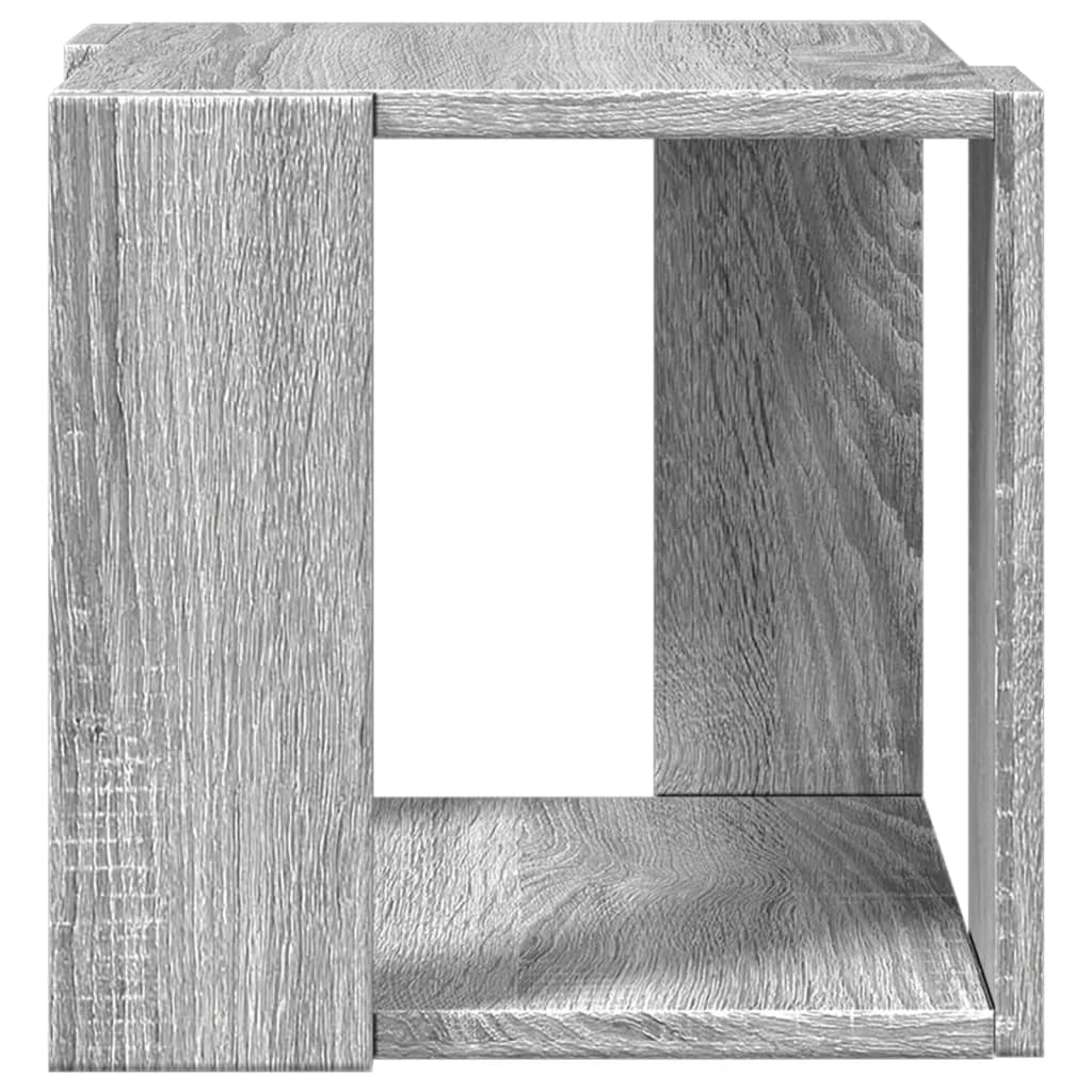 sofabord 32x32x30 cm konstrueret træ grå sonoma-eg