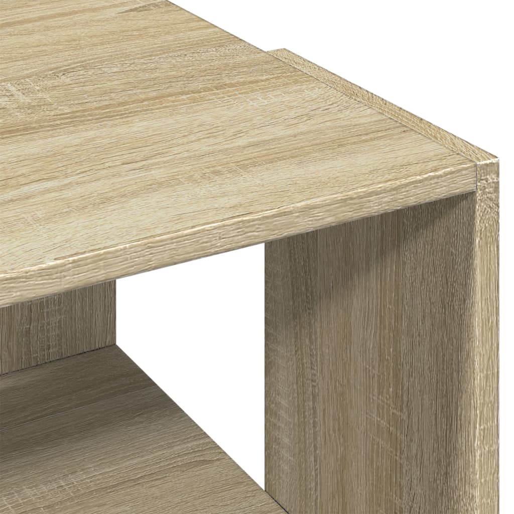 sofabord 89,5x48x30 cm konstrueret træ sonoma-eg