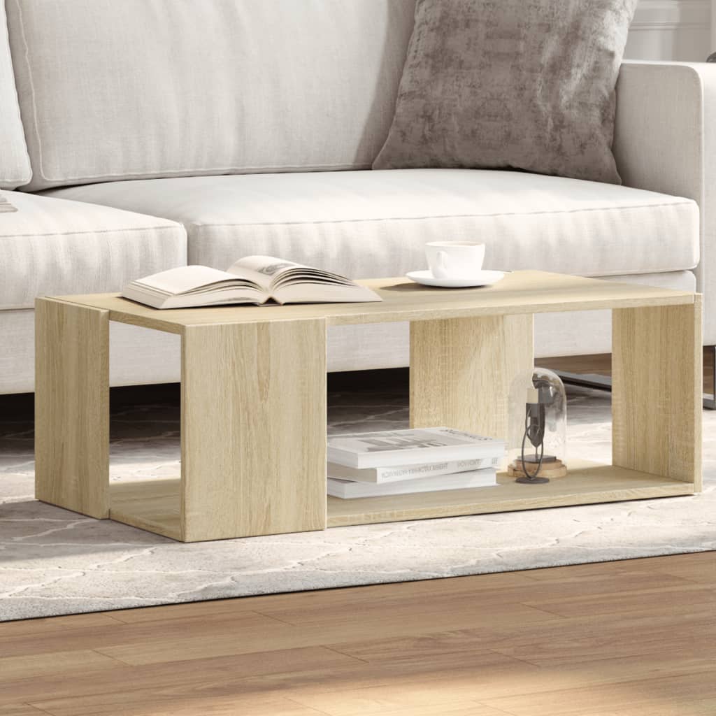 sofabord 89,5x48x30 cm konstrueret træ sonoma-eg