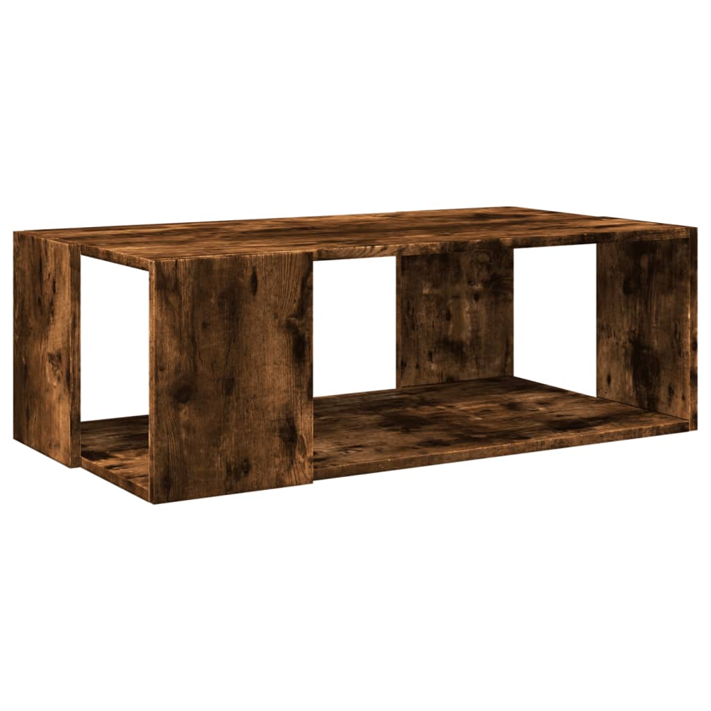 sofabord 89,5x48x30 cm konstrueret træ røget egetræsfarve
