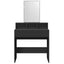 makeupbord med spejl 80x41x144,5 cm sort