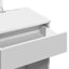 makeupbord med LED-lys 100x40x130 cm hvid