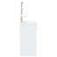 makeupbord med LED-lys 100x40x130 cm hvid
