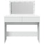 makeupbord med LED-lys 100x40x120 cm hvid