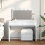 makeupbord med LED-lys 100x40x120 cm hvid