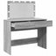 makeupbord med LED-lys 100x40x120 cm grå sonoma-eg