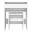 kosmetikbord med skammel 60x40x113,5 cm hvid