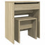 kosmetikbord med skammel 60x40x113,5 cm sonoma-eg