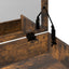 kosmetikbord med skammel 60x40x113,5 cm røget egetræsfarve