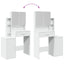 makeupbord med skab 80x35x132 cm hvid