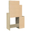 makeupbord med skab 80x35x132 cm sonoma-eg