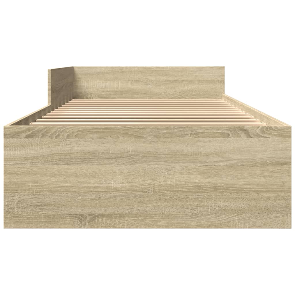 sengeramme 100x200 cm uden madras konstrueret træ sonoma-eg