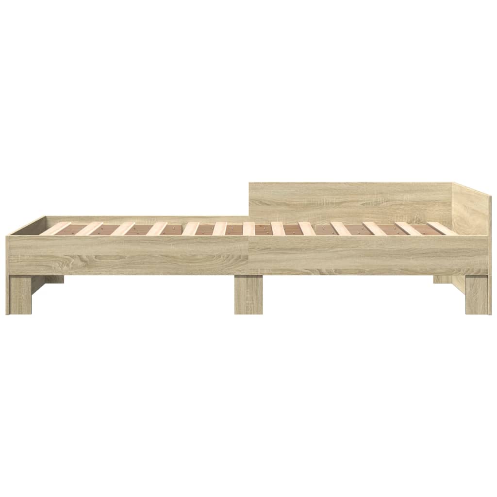 sengeramme 90x200 cm uden madras konstrueret træ sonoma-eg