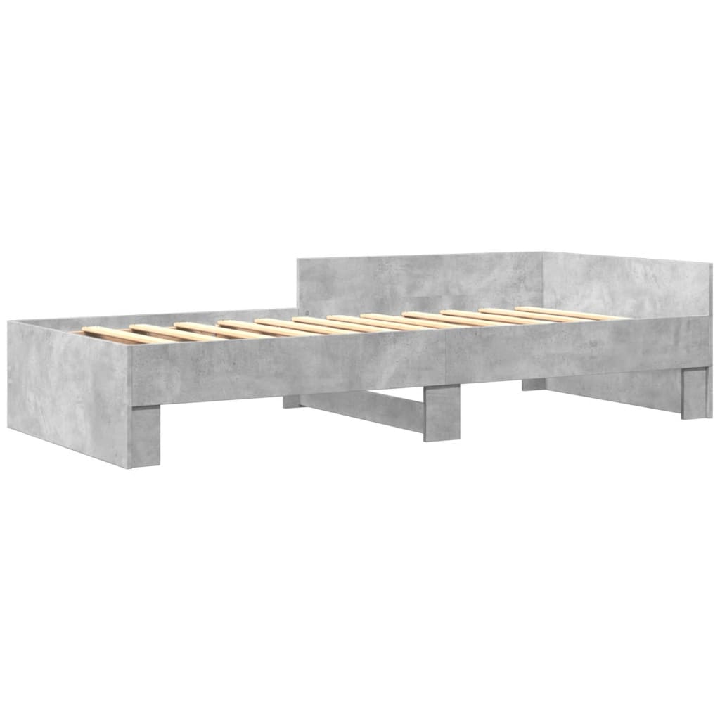 sengeramme 90x190 cm konstrueret træ betongrå