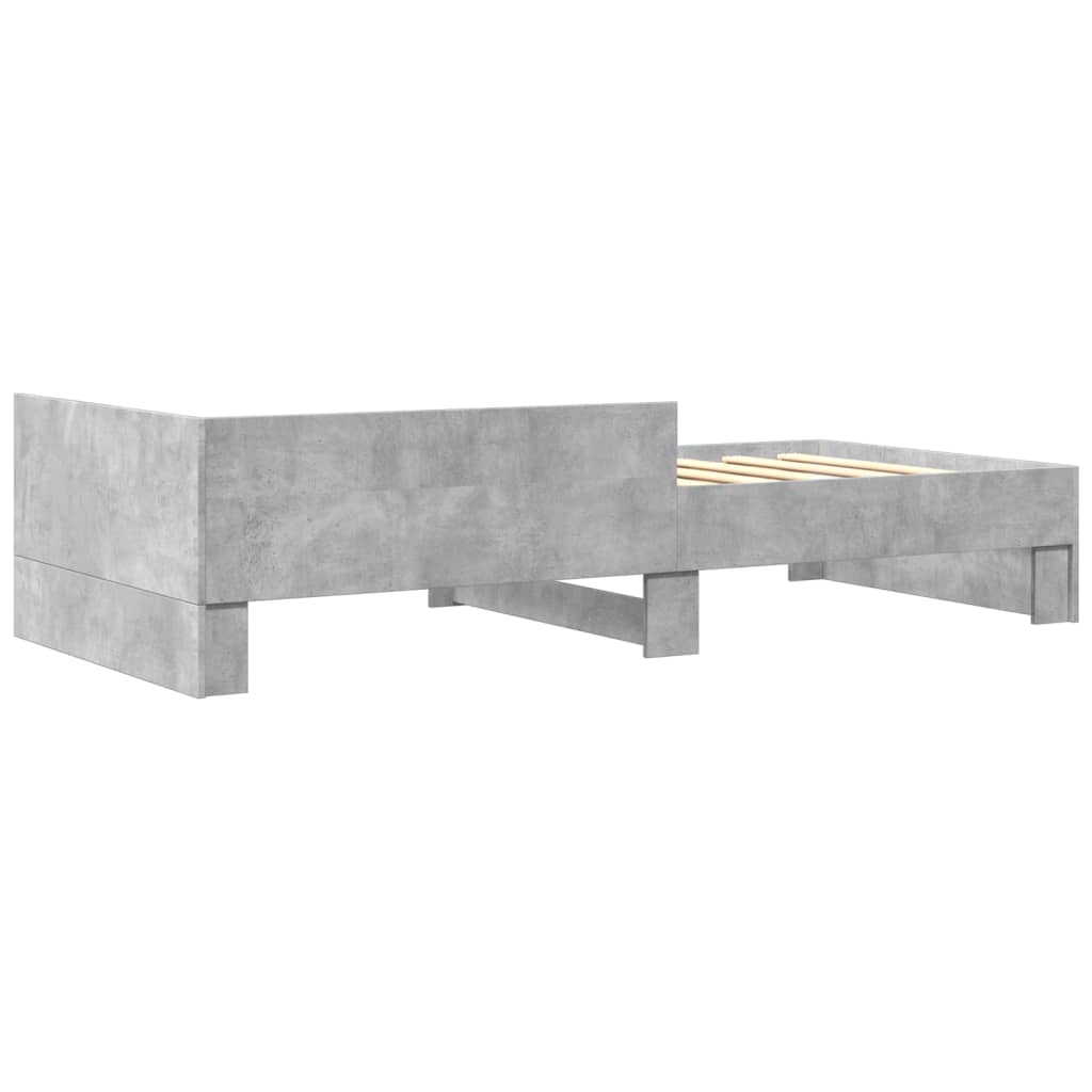 sengeramme 90x190 cm konstrueret træ betongrå