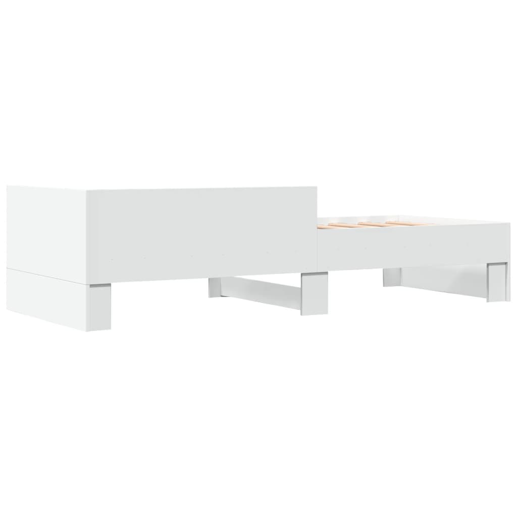 sengeramme 75x190 cm konstrueret træ hvid