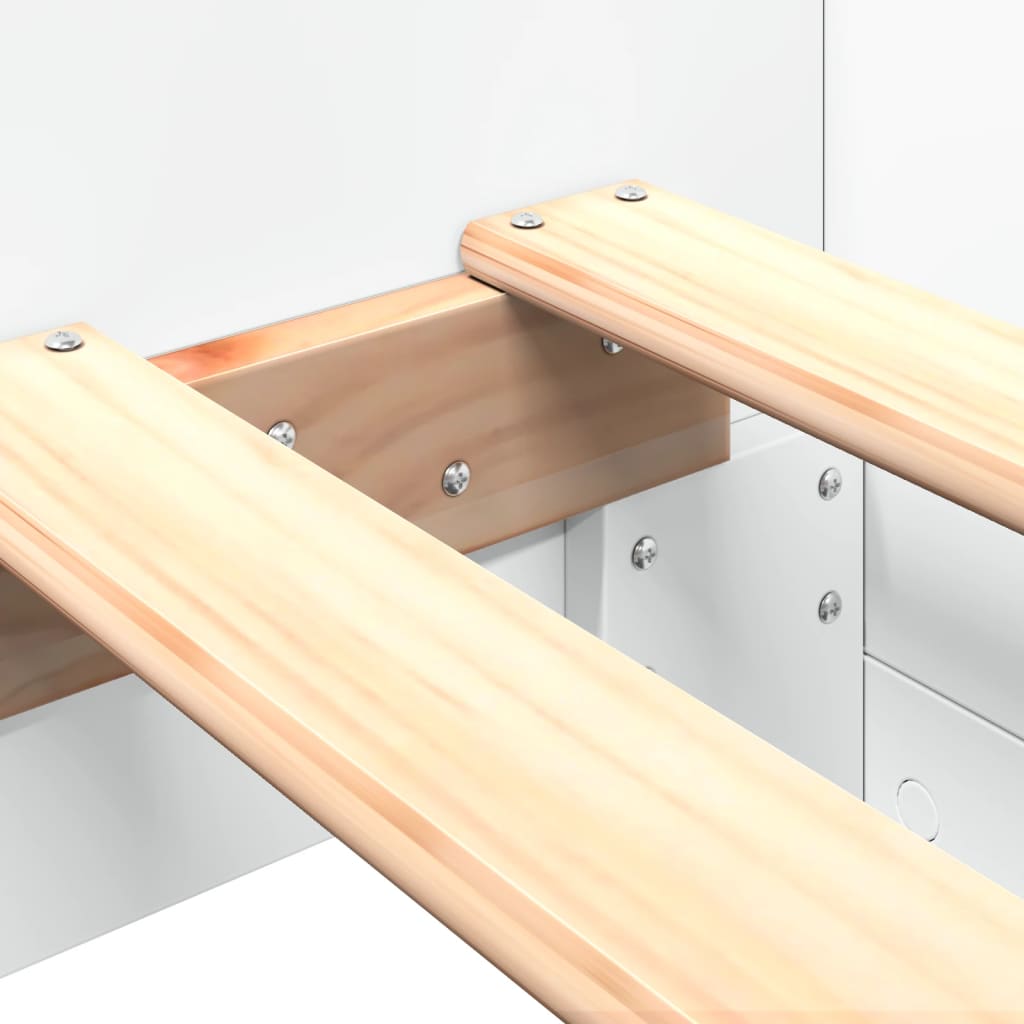 sengeramme 75x190 cm konstrueret træ hvid