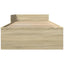 sengeramme 75x190 cm uden madras konstrueret træ sonoma-eg