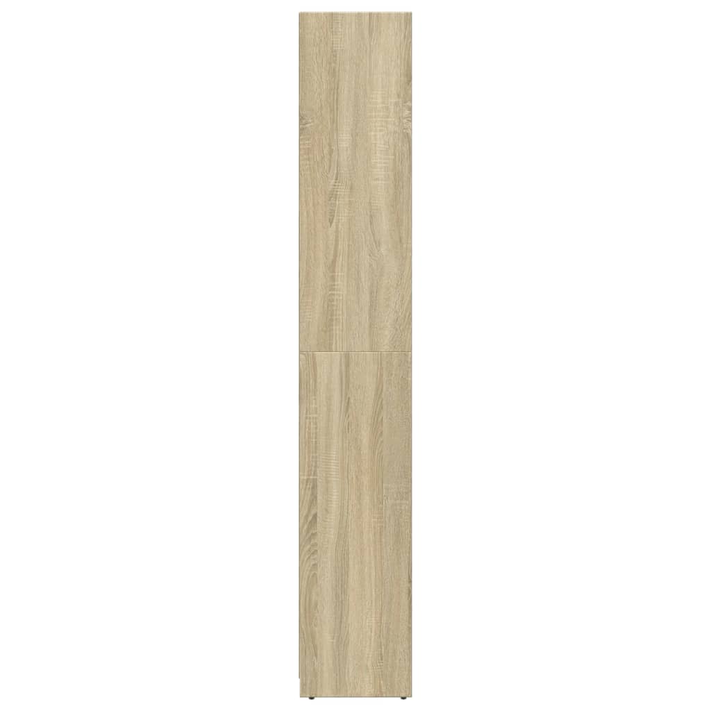 badeværelsesskab 30x30x183,5 cm konstrueret træ sonoma-eg