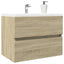 vaskeskab 60x38,5x45 cm konstrueret træ sonoma-eg