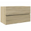vaskeskab 80x38,5x45 cm konstrueret træ sonoma-eg