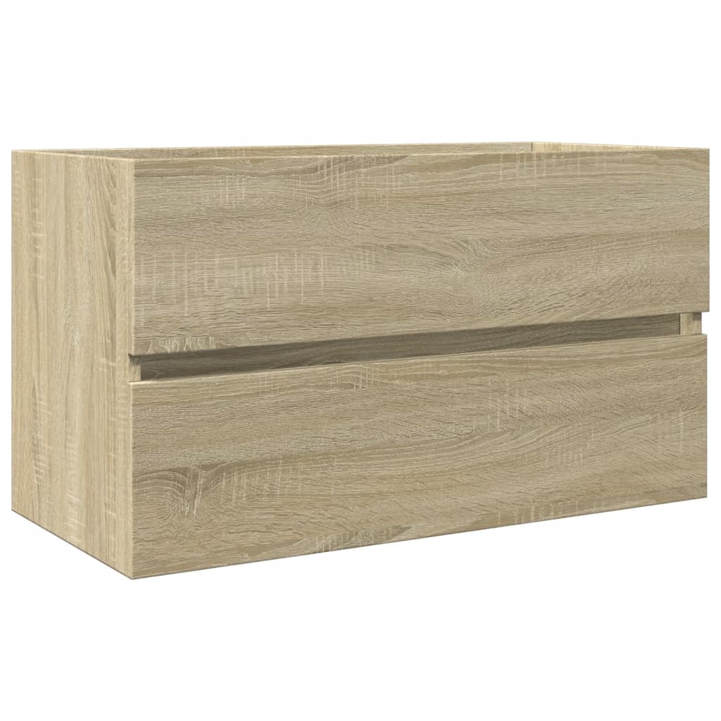 vaskeskab 80x38,5x45 cm konstrueret træ sonoma-eg