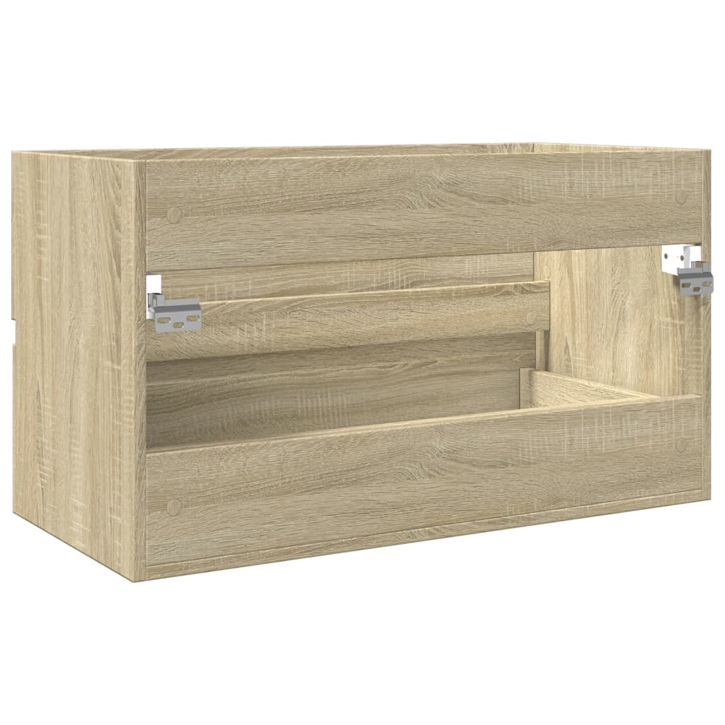 vaskeskab 80x38,5x45 cm konstrueret træ sonoma-eg