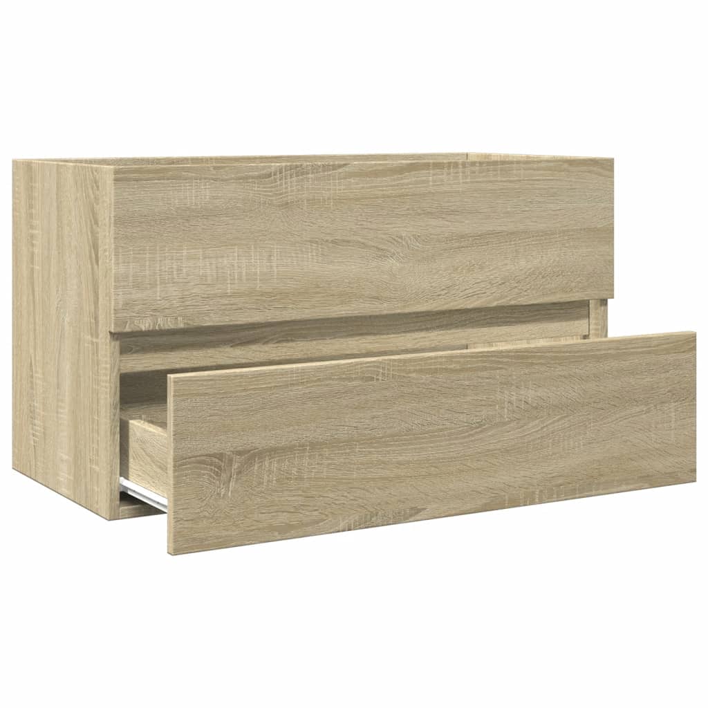 vaskeskab 80x38,5x45 cm konstrueret træ sonoma-eg