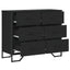 kommode 91x35,5x74,5 cm konstrueret træ sort