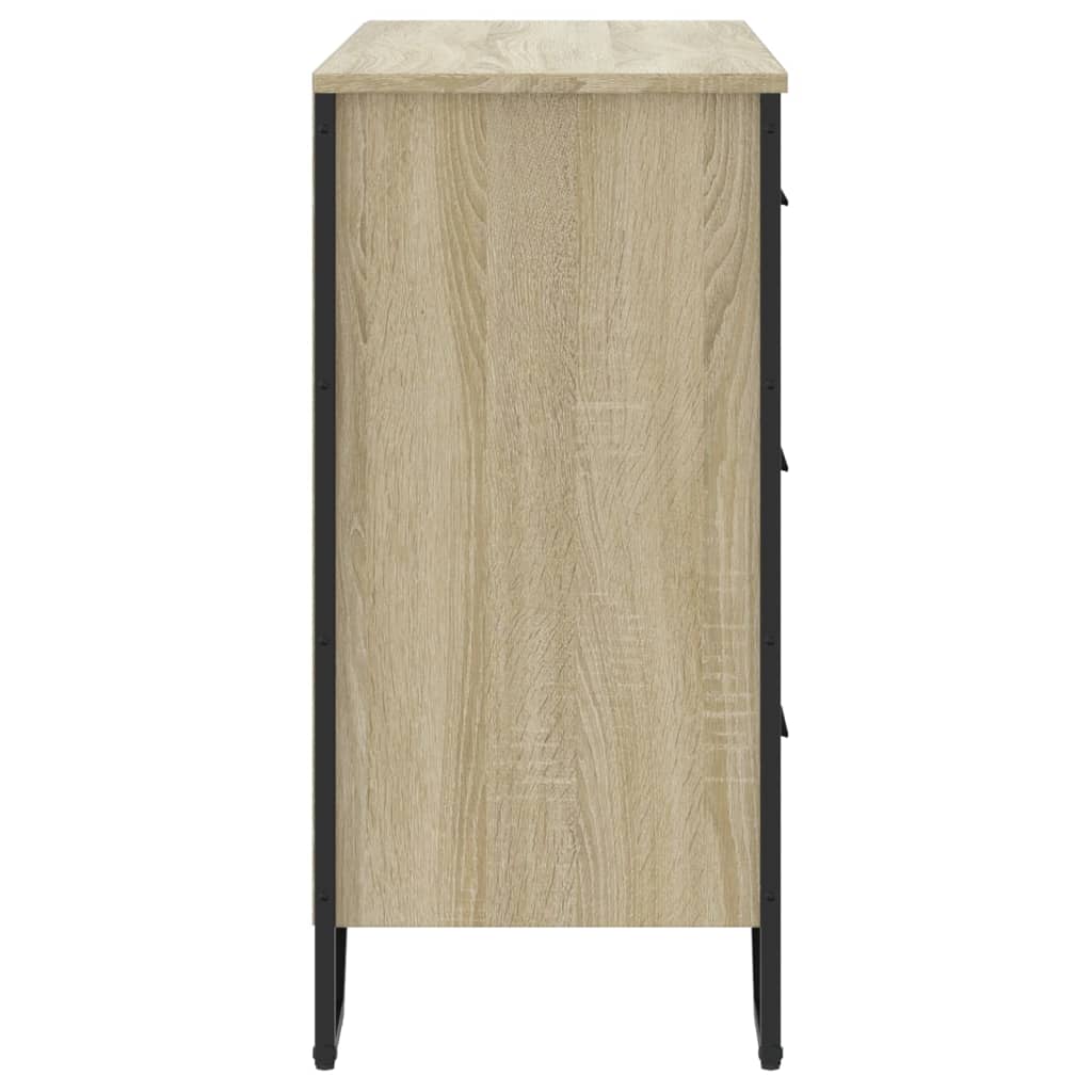 kommode 91x35,5x74,5 cm konstrueret træ sonoma-eg