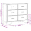 kommode 91x35,5x74,5 cm konstrueret træ røget egetræsfarve