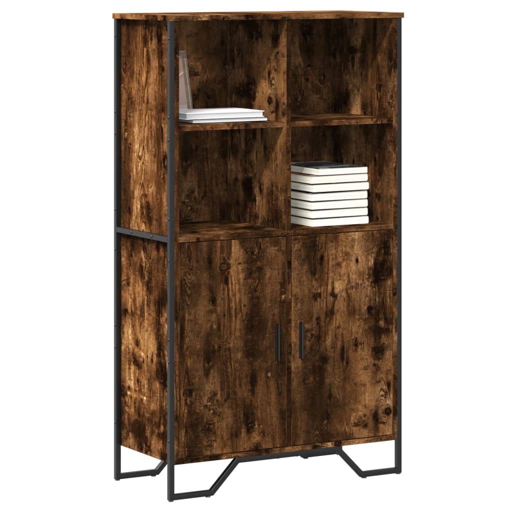 skab 79,5x35,5x137,5 cm konstrueret træ røget egetræsfarve