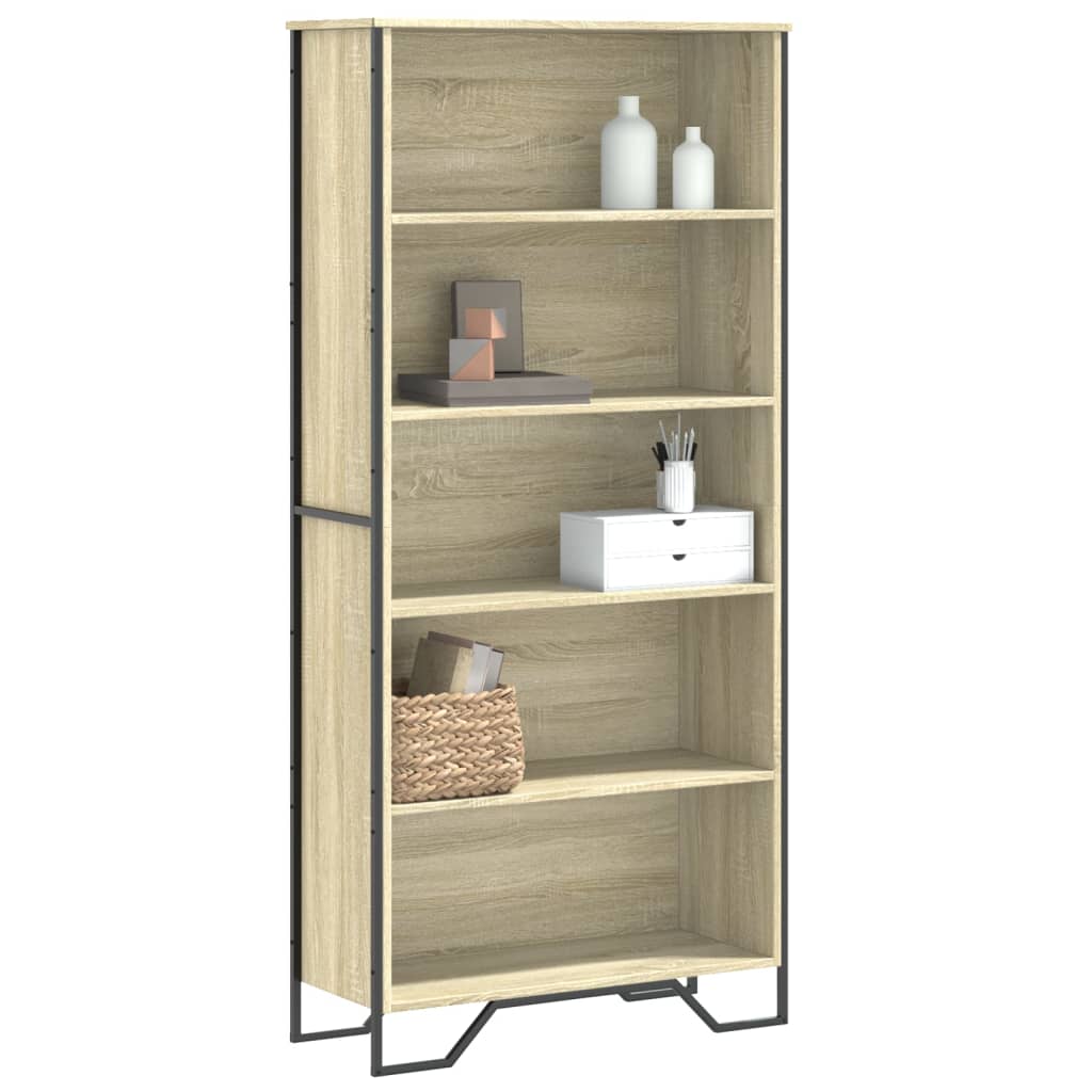 Bogreol 50X31X74,5 Cm Konstrueret Træ Sonoma-Eg - 80 cm / 169 cm