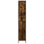 bogreol 80x31x169 cm konstrueret træ røget egetræ