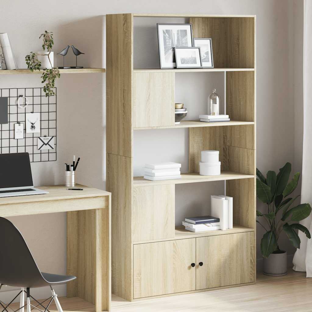bogreol 100x36x189 cm konstrueret træ sonoma-eg