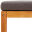 haveskammel med hynde 65x65x29 cm massivt akacietræ
