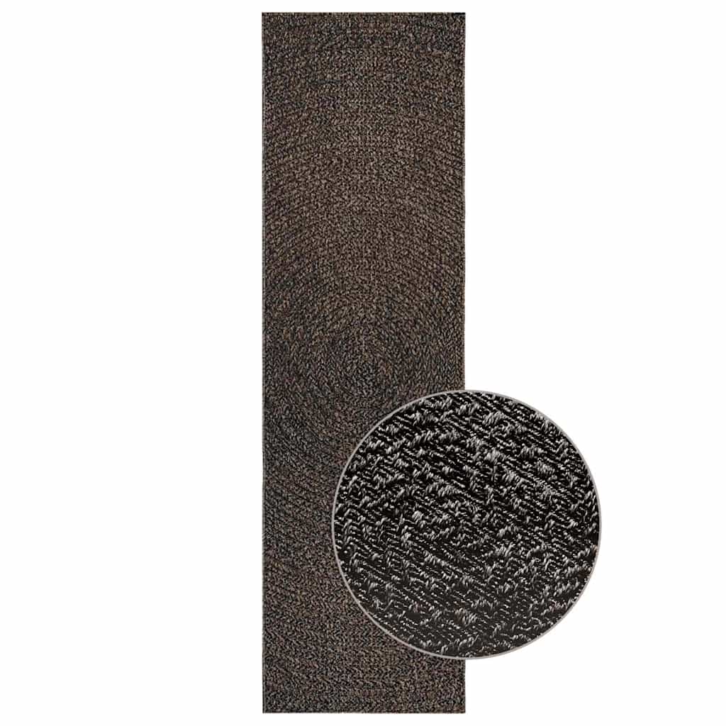 gulvtæppe ZIZUR 80x250 cm jute-look indendørs udendørs billede
