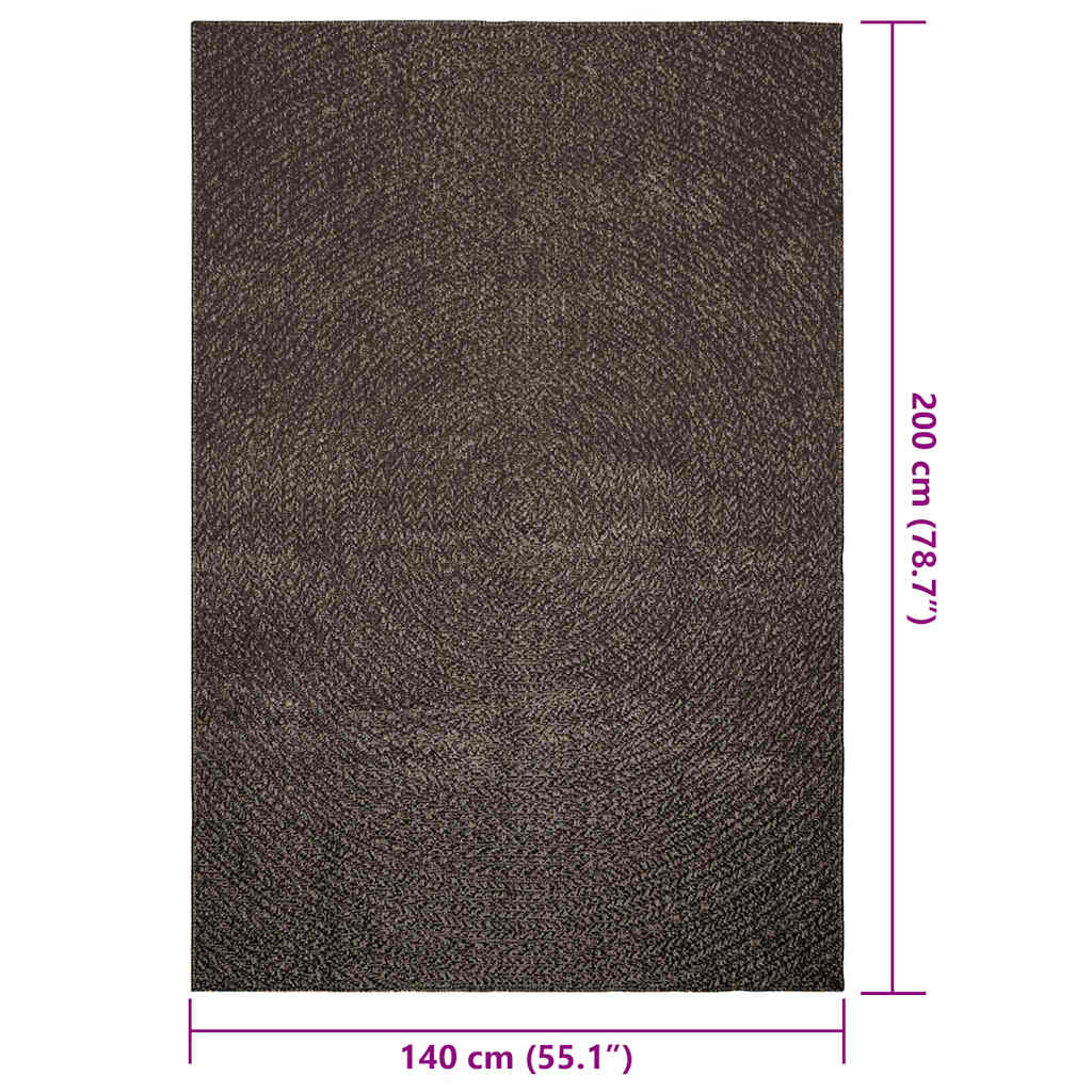 gulvtæppe ZIZUR 140x200cm jute-look indendørs udendørs